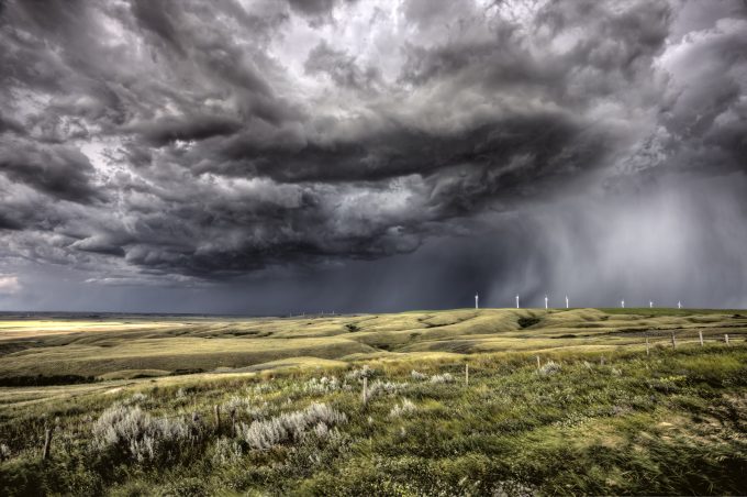 Storm,Clouds,Saskatchewan,Wind,Farm,Swift,Current,Canada