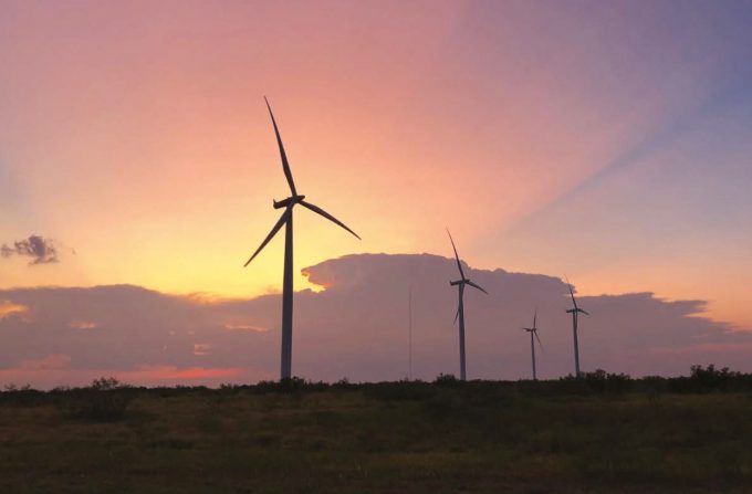 picture of the Whirlwind wind farm in Texas at dawn or maybe dusk 230629 RNEW whirlwind
