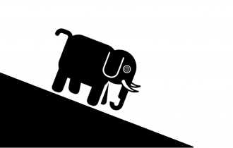 The Hipgnosis elephant going downhill