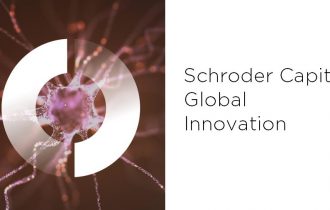 the schroders logo superimposed on the image of a cell