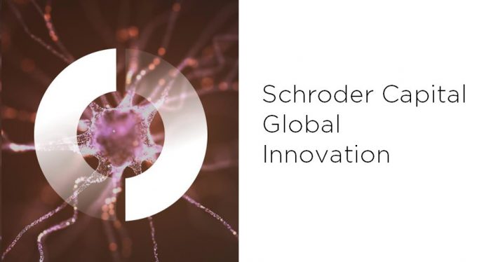 the schroders logo superimposed on the image of a cell