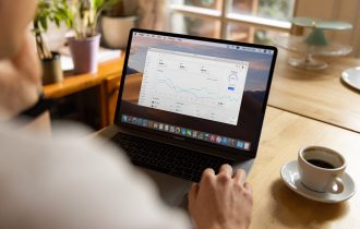 person looking at a laptop screen