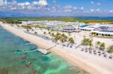 view of the Melia Trinidad Peninsular hotel with beach in foreground