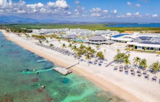 view of the Melia Trinidad Peninsular hotel with beach in foreground