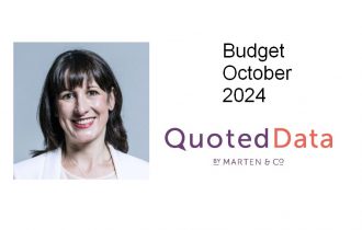 an image of rachel reeves alongside the quoteddata logo