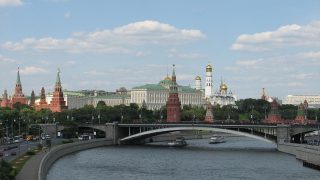view of Kremlin across a river