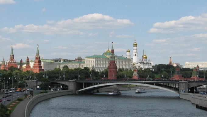 view of Kremlin across a river