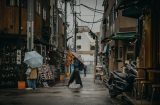 a rainy day in Tokyo