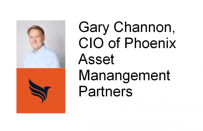 a headshot of gary channon cio of phoenix asset management partners above its logo