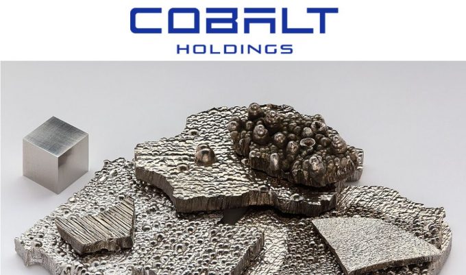 a picture of cobalt metal with cobalt holdings logo