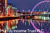 the words murray income trust plc picked out in white against an image of a river at night with a white bridge lit up in the background