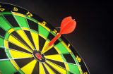 Bulls eye on a darts board