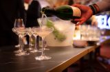 Champagne being poured at the QuotedData's Investor Choice Awards 2025