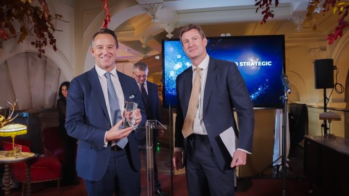 Rockwood Strategic fund manager Richard Staveley (left) receives the Best Small-Cap category in QuotedData's Investors' Choice Awards 2025.