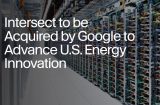 an image taken inside a data centre with the words intersect to be acquired by google to advance us energy innovation superimposed