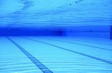 Swimming pool with blue water