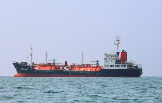 an LPG tanker passing through the straits of hormuz
