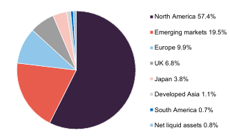 MNKS geographic asset allocation as at 31 May 2026
