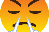 an emoji showing frustration